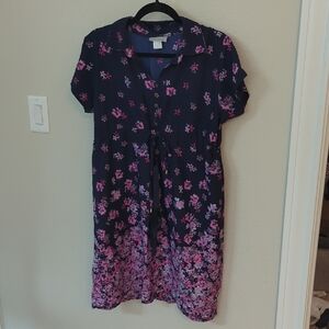 Oh! Mamma Blue and Pink Floral Dress